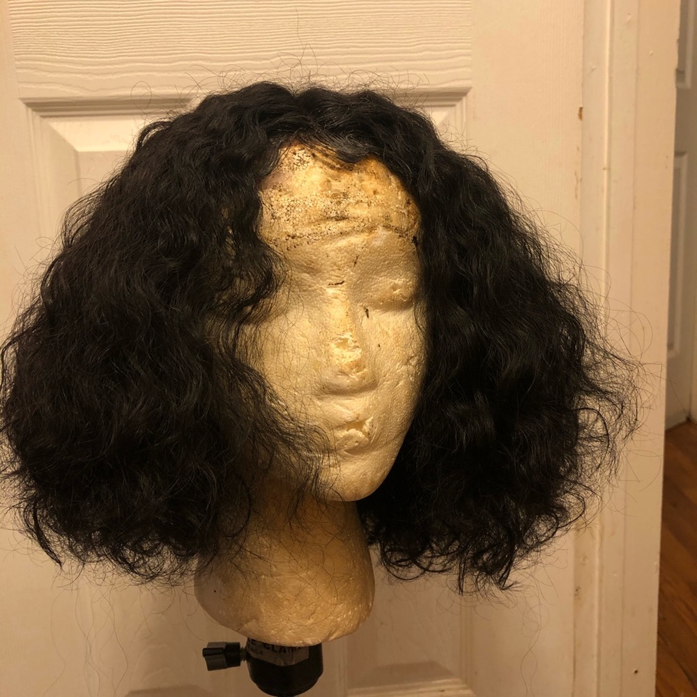 100% human lace closure Wet n Wavy wig